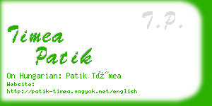 timea patik business card